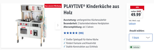 PLAYTIVE® Kinderküche aus Holz, ca. 77 x 97 x 30 cm PLAYTIVE® Kinderküche aus Holz, ca. 77 x 97 x 30 cm