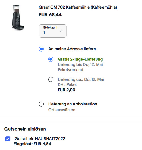 Graef CM 702 Kaffeemühle mit 24 Mahlgradeinstellungen, 250 g Bohnenbehälter - jetzt 10% billiger Graef CM 702 Kaffeemühle mit 24 Mahlgradeinstellungen, 250 g Bohnenbehälter - jetzt 10% billiger