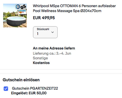 Whirlpool MSpa OTTOMAN 6 Personen, Ø204x70cm (aufblasbar, 138 Massagedüsen) Whirlpool MSpa OTTOMAN 6 Personen, Ø204x70cm (aufblasbar, 138 Massagedüsen)