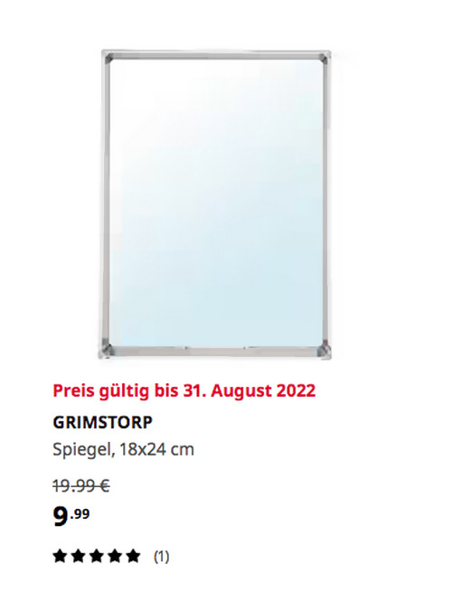 IKEA Kiel - GRIMSTORP Spiegel, Acryl, 18x24 cm IKEA Kiel - GRIMSTORP Spiegel, Acryl, 18x24 cm