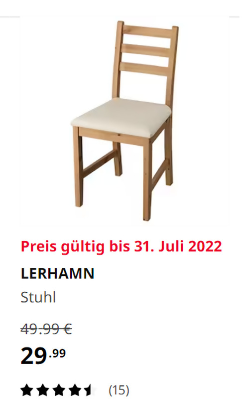 IKEA Braunschweig - LERHAMN Stuhl, Antikbeize hell/Vittaryd beige - jetzt 40% billiger IKEA Braunschweig - LERHAMN Stuhl, Antikbeize hell/Vittaryd beige - jetzt 40% billiger