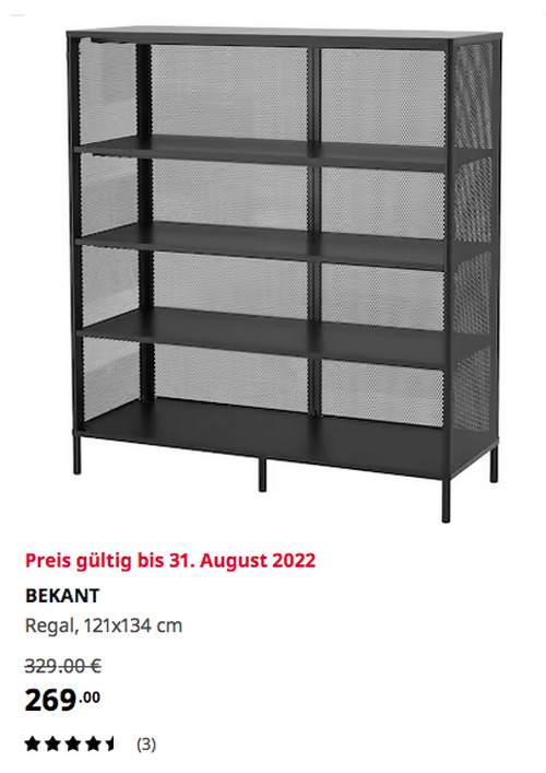IKEA Hamburg-Altona - BEKANT Regal, schwarz, 121x134 cm, Stahl, Spanplatte IKEA Hamburg-Altona - BEKANT Regal, schwarz, 121x134 cm, Stahl, Spanplatte