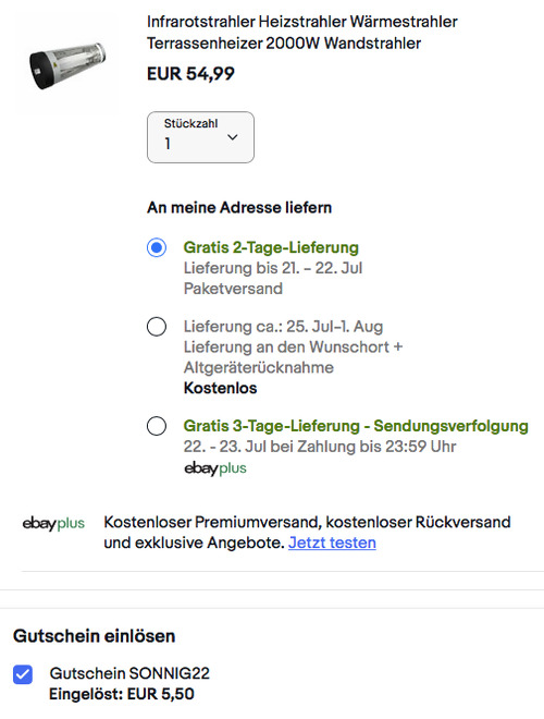 JAROLIFT 2000 Watt Infrarotstrahler/Wandstrahler, Quarzlampe - jetzt 25% billiger