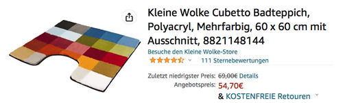 Kleine Wolke WC-Umrandung "Cubetto", 60 x 60 cm Kleine Wolke WC-Umrandung "Cubetto", 60 x 60 cm