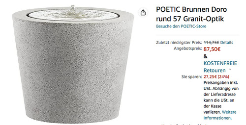 POETIC 57 cm Brunnen "Doro" in Granit-Optik POETIC 57 cm Brunnen "Doro" in Granit-Optik