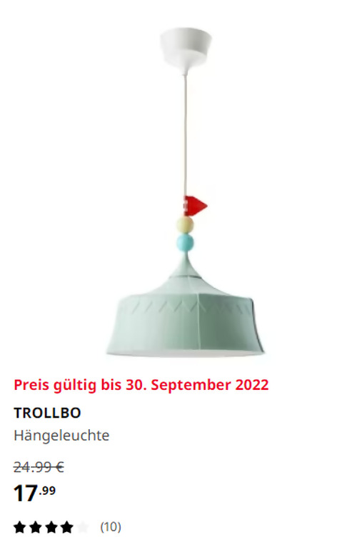 IKEA Bielefeld - TROLLBO Hängeleuchte, hellgrün, 37 cm IKEA Bielefeld - TROLLBO Hängeleuchte, hellgrün, 37 cm