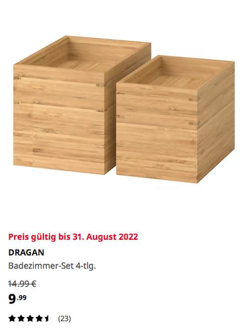 IKEA Hamburg-Altona - DRAGAN Badezimmer-Set 4-tlg., Bambus IKEA Hamburg-Altona - DRAGAN Badezimmer-Set 4-tlg., Bambus