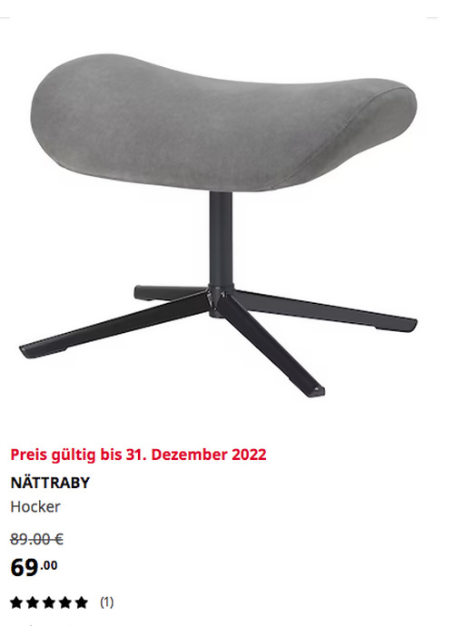 IKEA Mannheim - NÄTTRABY Hocker, Tallmyra mittelgrau, 47x59x45 cm IKEA Mannheim - NÄTTRABY Hocker, Tallmyra mittelgrau, 47x59x45 cm