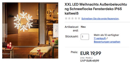 LEDVANCE XXL LED "Schneeflocke" (IP65, 9W, kaltweiß, 47x59 cm) LEDVANCE XXL LED "Schneeflocke" (IP65, 9W, kaltweiß, 47x59 cm)