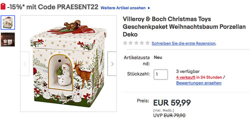 Villeroy & Boch14-8327-6645 Christmas Toys Windlicht (Porzellan, Spieluhr, 16 x 16 x 21,5 cm) - jetzt 15% billiger Villeroy & Boch14-8327-6645 Christmas Toys Windlicht (Porzellan, Spieluhr, 16 x 16 x 21,5 cm) - jetzt 15% billiger