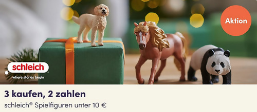 myToys.de - 3 kaufen, 2 zahlen Schleich Spielfiguren unter 10 myToys.de - 3 kaufen, 2 zahlen Schleich Spielfiguren unter 10