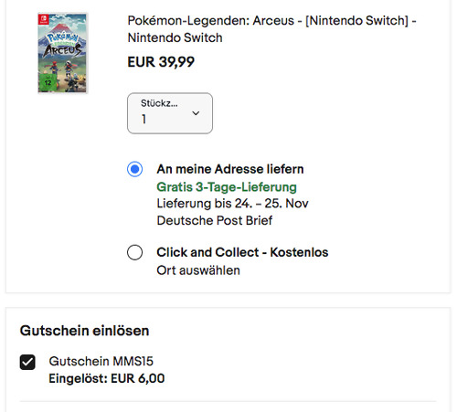 Pokémon-Legenden: Arceus Videospiel [Nintendo Switch] - jetzt 15% billiger