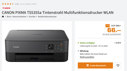 CANON PIXMA TS5355a Tintenstrahl Multifunktionsdrucker CANON PIXMA TS5355a Tintenstrahl Multifunktionsdrucker