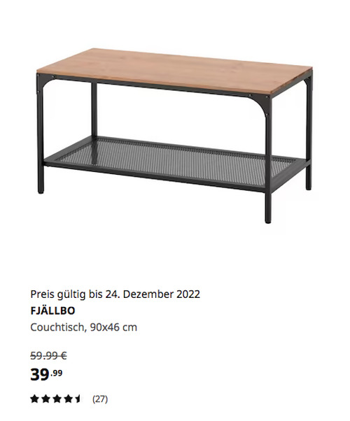 IKEA Erfurt - FJÄLLBO Couchtisch, schwarz, 90x46 cm - jetzt 33% billiger IKEA Erfurt - FJÄLLBO Couchtisch, schwarz, 90x46 cm - jetzt 33% billiger