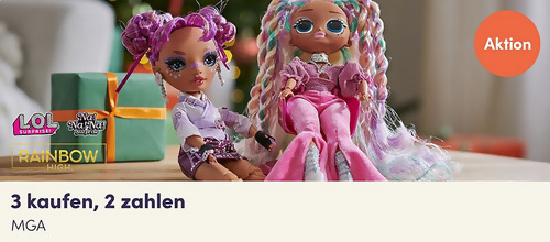 myToys.de - 3 kaufen, 2 zahlen Aktion auf MGA Spielzeug & Spiele myToys.de - 3 kaufen, 2 zahlen Aktion auf MGA Spielzeug & Spiele