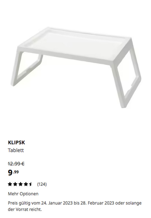 IKEA Köln-Am Butzweilerhof - KLIPSK Tablett, weiß, 56x36x26 cm IKEA Köln-Am Butzweilerhof - KLIPSK Tablett, weiß, 56x36x26 cm