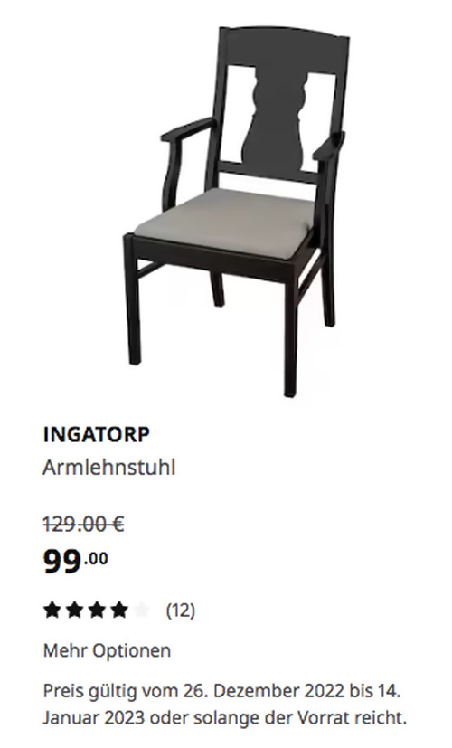 IKEA Köln-Godorf - INGATORP Armlehnstuhl, schwarz/Nolhaga graubeige, massive Birke - jetzt 23% billiger IKEA Köln-Godorf - INGATORP Armlehnstuhl, schwarz/Nolhaga graubeige, massive Birke - jetzt 23% billiger