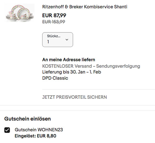 Ritzenhoff & Breker 30-tlg. Kombiservice "Shanti" (Paisley-Blüten-Dekor, Porzellan) Ritzenhoff & Breker 30-tlg. Kombiservice "Shanti" (Paisley-Blüten-Dekor, Porzellan)