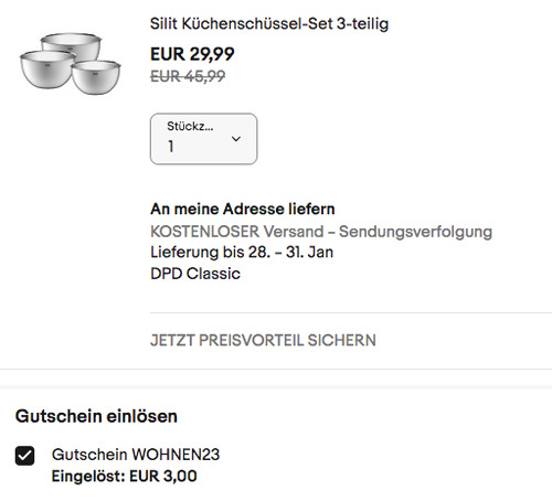 Silit 2142301356 Edelstahl Küchenschüssel-Set 3-teilig (18, 20 und 22cm, stapelbar) Silit 2142301356 Edelstahl Küchenschüssel-Set 3-teilig (18, 20 und 22cm, stapelbar)
