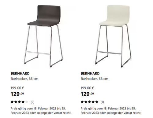 IKEA Bremerhaven - BERNHARD Barhocker, 66 cm, verchromt, Mjuk weiß oder Mjuk dunkelbraun - jetzt 35% billiger IKEA Bremerhaven - BERNHARD Barhocker, 66 cm, verchromt, Mjuk weiß oder Mjuk dunkelbraun - jetzt 35% billiger