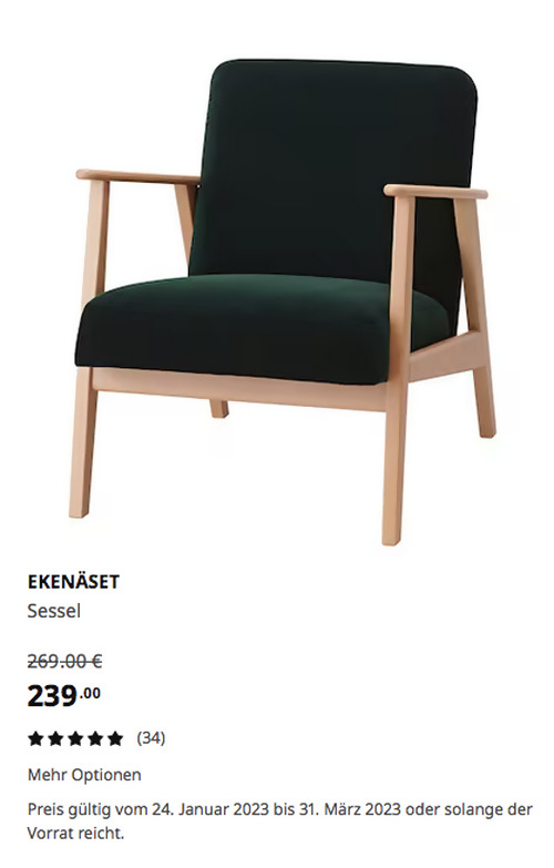 IKEA Düsseldorf - EKENÄSET Sessel, Buche/Djuparp dunkelgrün IKEA Düsseldorf - EKENÄSET Sessel, Buche/Djuparp dunkelgrün