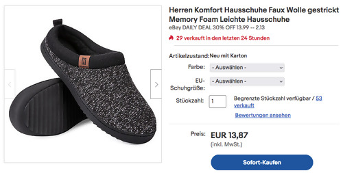 MERRIMAC Herren Komfort Faux Wolle Hausschuhe, versch. Farben unf Größen MERRIMAC Herren Komfort Faux Wolle Hausschuhe, versch. Farben unf Größen