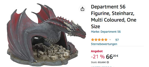 Department 56 Game of Thrones "DROGON" Drachenfigur Department 56 Game of Thrones "DROGON" Drachenfigur