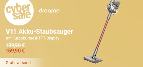 Dreame V11 Akku-Staubsauger in Silber (90 min, Turbobürste, TFT-Display, beutellos) Dreame V11 Akku-Staubsauger in Silber (90 min, Turbobürste, TFT-Display, beutellos)