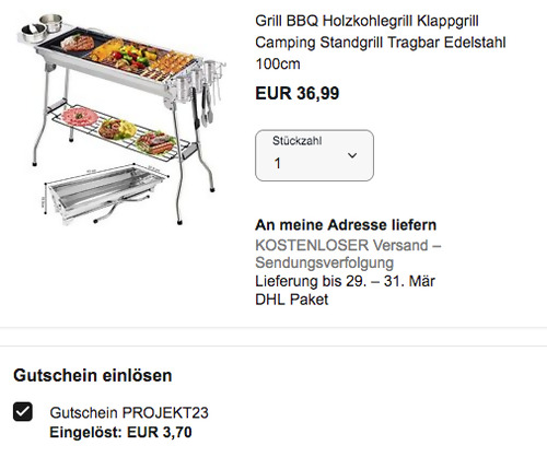 Femor 100cm BBQ Edelstahl Holzkohlegrill, faltbar Femor 100cm BBQ Edelstahl Holzkohlegrill, faltbar