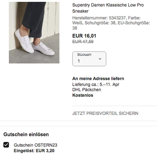Superdry Damen Klassische Low Pro Sneaker, Weiß oder Marineblau (37-40) Superdry Damen Klassische Low Pro Sneaker, Weiß oder Marineblau (37-40)