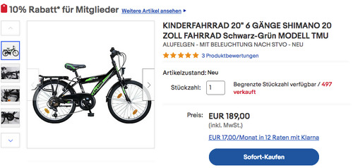 Talson Chico 20 Zoll Kinderfahrrad in Schwarz/Grün (6 Gänge) Talson Chico 20 Zoll Kinderfahrrad in Schwarz/Grün (6 Gänge)