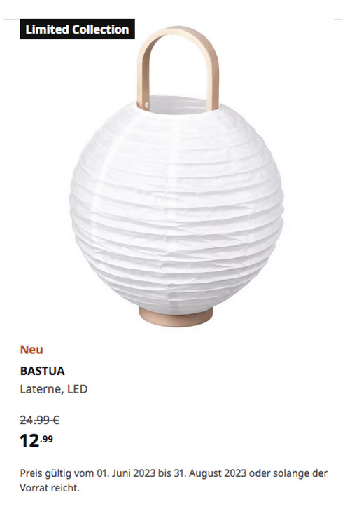 IKEA Ludwigsburg - BASTUA Laterne, LED, batteriebetrieben weiß, massive Birke, Reispapier - jetzt 48% billiger IKEA Ludwigsburg - BASTUA Laterne, LED, batteriebetrieben weiß, massive Birke, Reispapier - jetzt 48% billiger