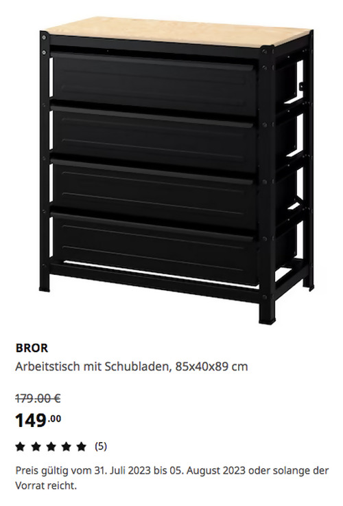 IKEA Duisburg - BROR Arbeitstisch mit Schubladen, schwarz/Kiefersperrholz, 85x40x89 cm IKEA Duisburg - BROR Arbeitstisch mit Schubladen, schwarz/Kiefersperrholz, 85x40x89 cm