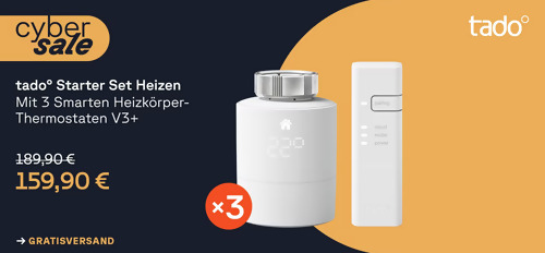 tado Starter Set Heizen mit 3 Smarten Heizkörper-Thermostaten V3+ tado Starter Set Heizen mit 3 Smarten Heizkörper-Thermostaten V3+
