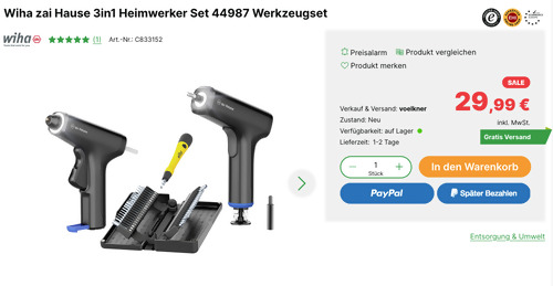 Wiha zai Hause 3in1 Werkzeugset 44987 (Akkuschrauber, Heißklebepistole, 40in1 Micro-Bit-Set, Tasche) Wiha zai Hause 3in1 Werkzeugset 44987 (Akkuschrauber, Heißklebepistole, 40in1 Micro-Bit-Set, Tasche)