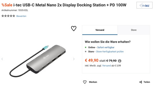 i-tec USB-C Metal Nano 2x Display Docking Station (2x HDMI, 5x USB) i-tec USB-C Metal Nano 2x Display Docking Station (2x HDMI, 5x USB)