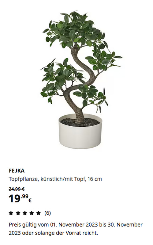 IKEA Magdeburg - FEJKA Topfpflanze, künstlich/mit Topf, drinnen/draußen Bonsai, 16 cm IKEA Magdeburg - FEJKA Topfpflanze, künstlich/mit Topf, drinnen/draußen Bonsai, 16 cm