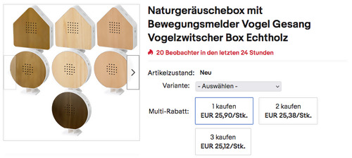 Northpoint Naturgeräuschebox mit Bewegungsmelder, versch. Varianten Northpoint Naturgeräuschebox mit Bewegungsmelder, versch. Varianten