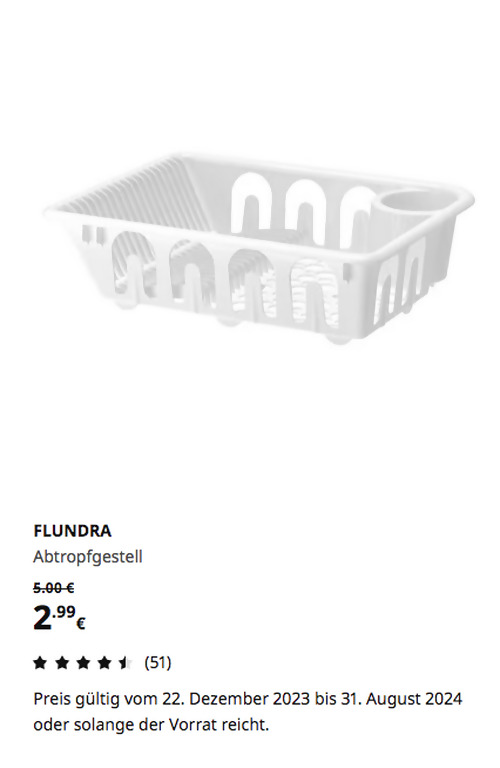 IKEA Mannheim - FLUNDRA Abtropfgestell, weiß - jetzt 40% billiger IKEA Mannheim - FLUNDRA Abtropfgestell, weiß - jetzt 40% billiger