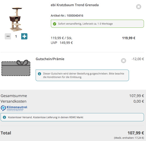 ebi Kratzbaum Trend Grenada, 48 × 48 × 114 cm - jetzt 10% billiger ebi Kratzbaum Trend Grenada, 48 × 48 × 114 cm - jetzt 10% billiger