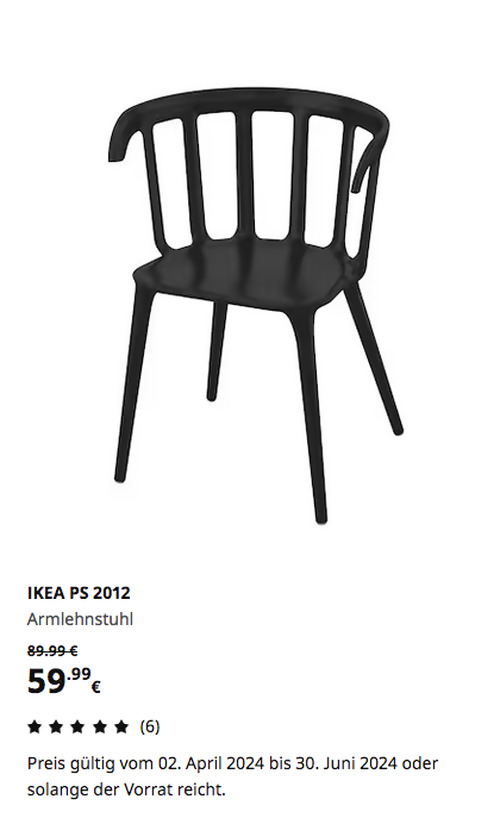 IKEA Bielefeld - IKEA PS 2012 Armlehnstuhl, schwarz IKEA Bielefeld - IKEA PS 2012 Armlehnstuhl, schwarz