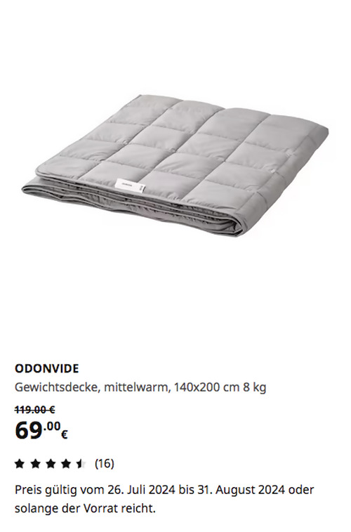 IKEA Sindelfingen - ODONVIDE Gewichtsdecke, mittelwarm, dunkelgrau, 140x200 cm 8 kg - jetzt 42% billiger IKEA Sindelfingen - ODONVIDE Gewichtsdecke, mittelwarm, dunkelgrau, 140x200 cm 8 kg - jetzt 42% billiger