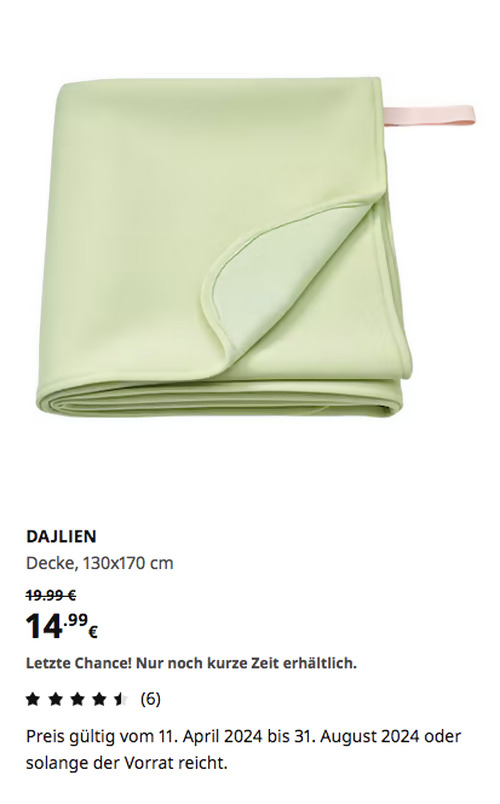 IKEA Dortmund - DAJLIEN Decke, hellgrün, 130x170 cm - jetzt 25% billiger IKEA Dortmund - DAJLIEN Decke, hellgrün, 130x170 cm - jetzt 25% billiger