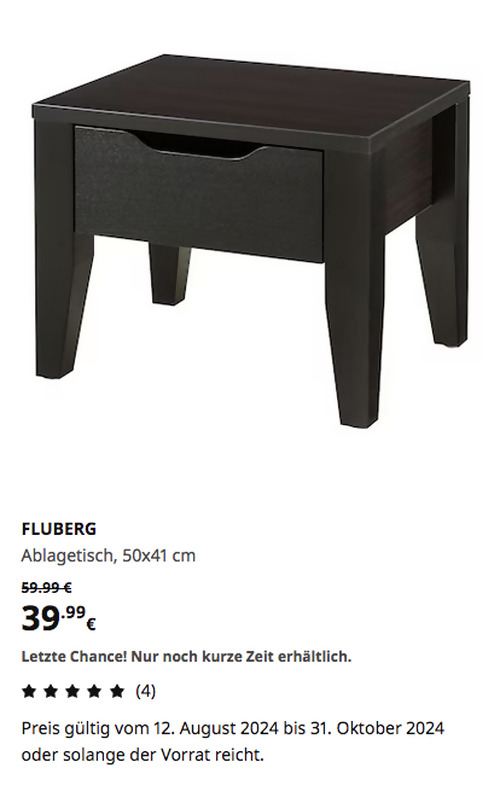 IKEA Hanau - FLUBERG Ablagetisch, schwarzbraun, 50x41 cm IKEA Hanau - FLUBERG Ablagetisch, schwarzbraun, 50x41 cm