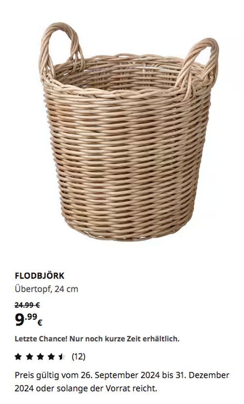 IKEA Kassel - FLODBJÖRK Übertopf, drinnen/draußen hell graubraun, 24 cm IKEA Kassel - FLODBJÖRK Übertopf, drinnen/draußen hell graubraun, 24 cm