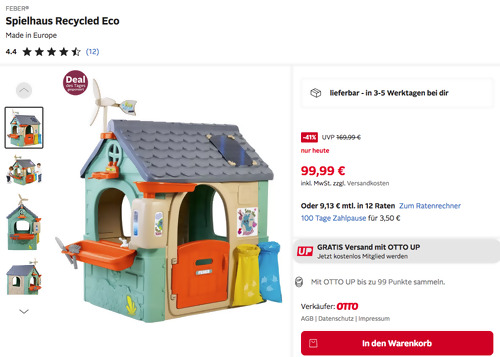 FEBER® Spielhaus »Recycled Eco«, 120 x 94 x 150 cm FEBER® Spielhaus »Recycled Eco«, 120 x 94 x 150 cm