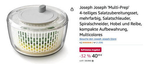 Joseph Joseph 'Multi-Prep' 4-tlg. Salatzubereitungsset Joseph Joseph 'Multi-Prep' 4-tlg. Salatzubereitungsset