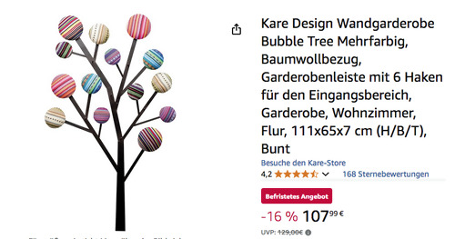 Kare Design Wandgarderobe "Bubble Tree" Kare Design Wandgarderobe "Bubble Tree"