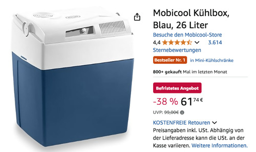 Mobicool ME27 26 Liter Kühlbox (12 V DC, 230 V AC) Mobicool ME27 26 Liter Kühlbox (12 V DC, 230 V AC)