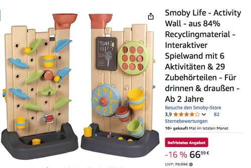 Smoby Life - Activity Wall Spielwand mit 6 Aktivitäten & 29 Zubehörteilen Smoby Life - Activity Wall Spielwand mit 6 Aktivitäten & 29 Zubehörteilen